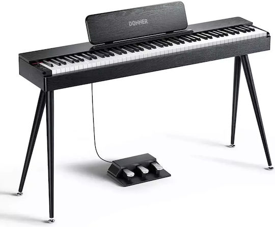Donner Electric Pian S-100 cu 88 Ponderat Clape și Conectare la Căști