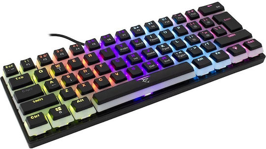 White Shark Ashiko 2 Gaming Μηχανικό Πληκτρολόγιο 60% με Outemu Blue διακόπτες και RGB φωτισμό (Αγγλικό US)