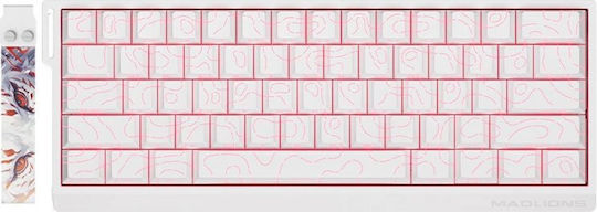 Madlions Professional MAD 60 HE Flagship V2 Gaming Mechanical Keyboard 60% with Magnetic switches and RGB lighting (English US) White