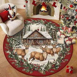 Кръгъл Коледен Тапет Crystal Velvet 90×90 См Модел-3