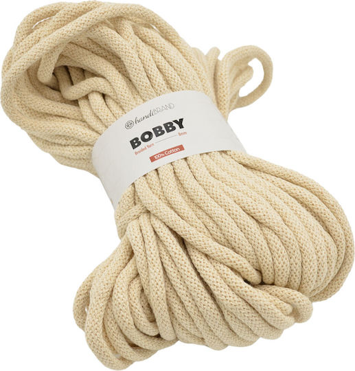Bobby Braided Cord 8mm 400g 100% Cotton Ecru