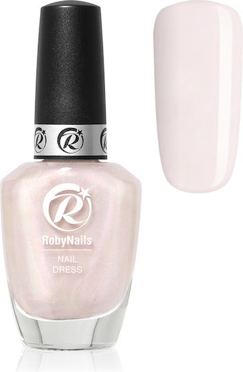 Roby Nails Glossy Βερνίκι Νυχιών Μακράς Διαρκείας Diamond White 10ml