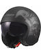 LS2 Spitfire II Willy Matt Black/Grey Κράνος Μηχανής Jet ECE 22.06 1000gr με Sunvisor