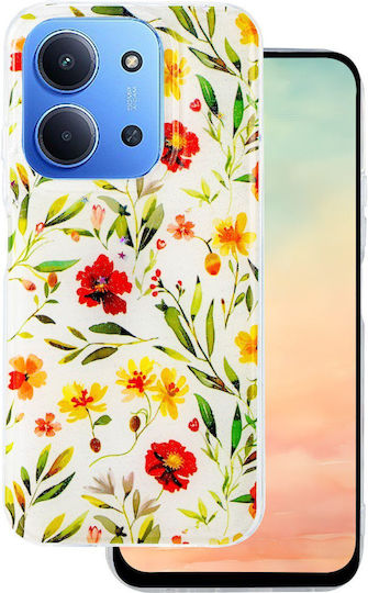 TelForceOne Glow Glam Umschlag Rückseite Silikon 2mm Weiß (Redmi 15C 5G)