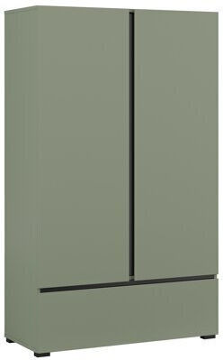 Alfere 122 Boden Wohnzimmer Vitrine aus Spanplatte mit Verglasung Grünes 89x40x150cm 601040HEL