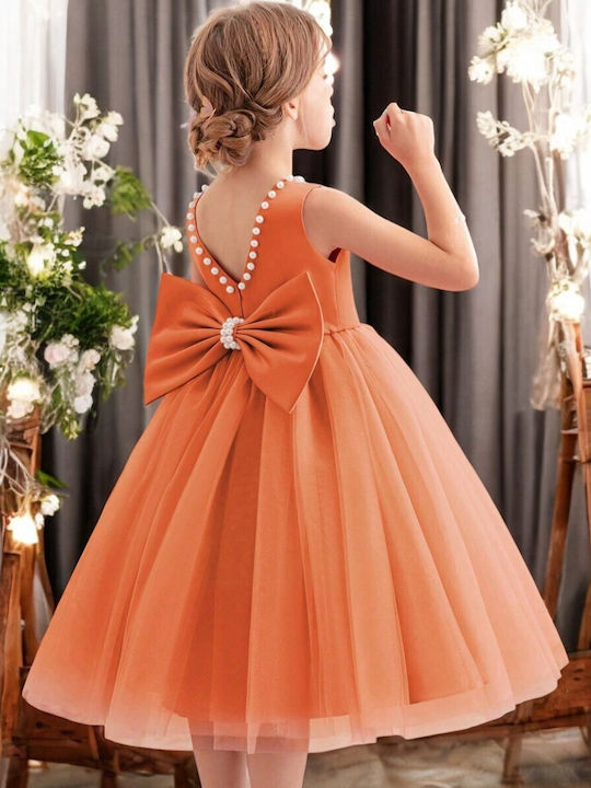 Children's Dress Sleeveless Orange
