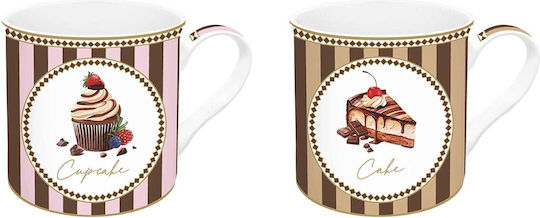 Sweet Moments Σετ 2 Τεμ Κουπα 300ml Πορσελανη Marva
