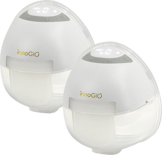 innoGio Giomum Line Discreet Double Φορητό Διπλό Θήλαστρο Μπαταρίας Χωρίς BPA Λευκό