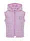 Geacă Casual Fără Mâneci Cu Glugă Roz Pentru Copii