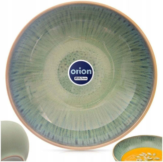 Lumarko Farfurie adâncă Ceramică Verde cu Diametru 20.5cm