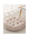 Round Beige Floor Bolster 58x58cm