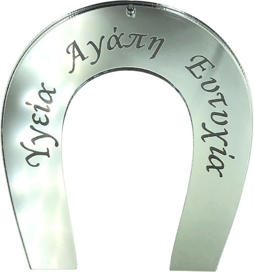 Hängend Glücksbringer Hufeisen Silber aus Plexiglas 3.5x4.2cm 4Stück