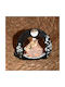 LiebeQueen Handmade Tabletop Lucky Charm Boat Silver made of Wood 1pcs