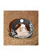 LiebeQueen Handmade Tabletop Lucky Charm Boat Silver made of Wood 1pcs