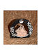 LiebeQueen Handmade Tabletop Lucky Charm Boat Silver made of Wood 1pcs