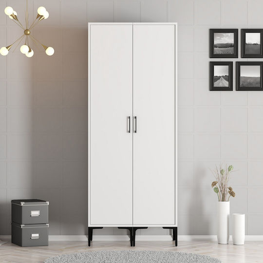 Two Door Wardrobe Ss White White