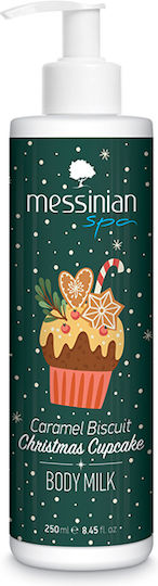 Messinian Spa Caramel Biscuit Christmas Cupcake Cremă de Corp Hidratantă cu Unt de Shea și Aromă de Caramelă 250ml