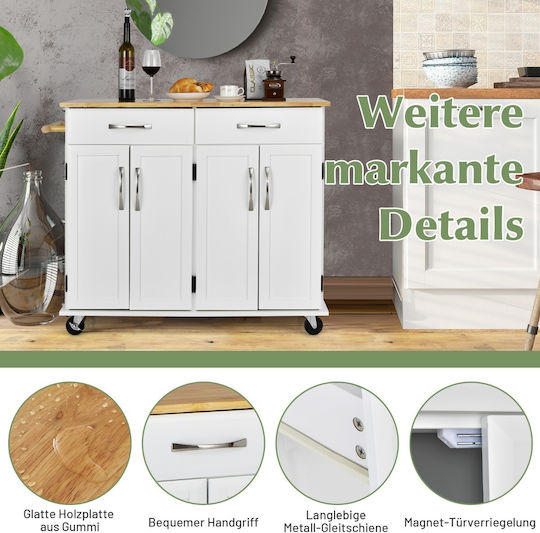 Bodenständiger Küchenschrank Weiß 122x48cm