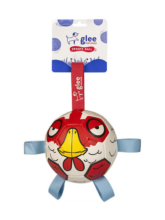 Glee Dog Toy Football Ball Chicken Red White Waterproof Leatherette M 15cm Glee 2071748