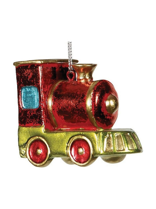 Lianos Lianos Clay Hanging Christmas Ornament Train 6cm Fd