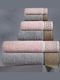 Set of Bath Towels 6 Pieces Elegant Model Anthracite – Powder