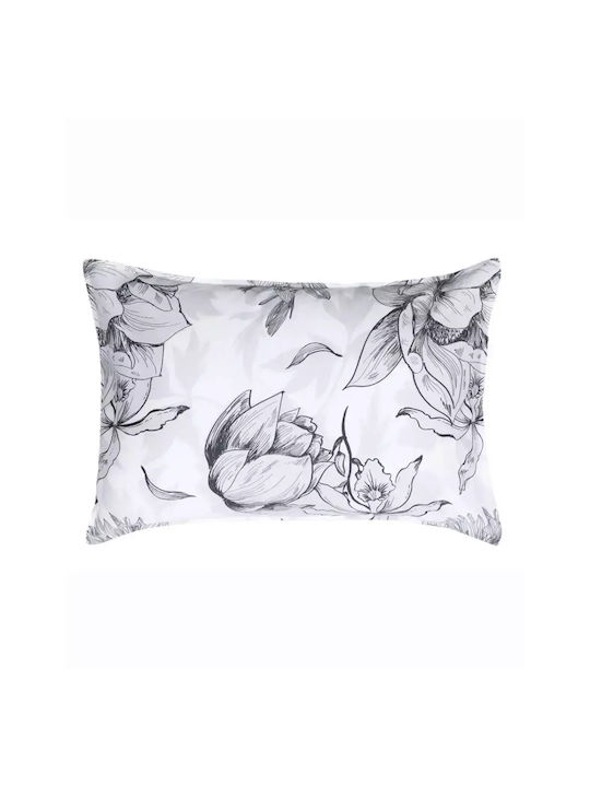 Kentia Onirico Pillowcase Set Oxford White - Silver Grey - Black 50x70cm.