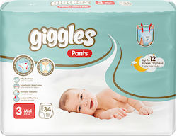 Giggles Co Pants Premium No. 3 για 4-9kg 34τμχ Giggles Co Pants Premium No. 3 για 4-9kg 34τμχ