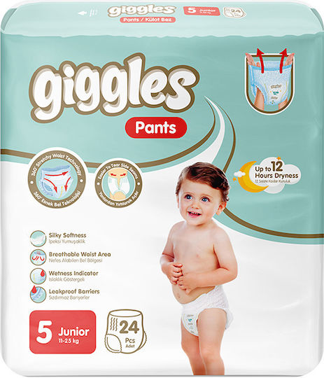 Giggles & Co. Πάνες Βρακάκι Pants Premium No. 5 για 11-25kg 24τμχ