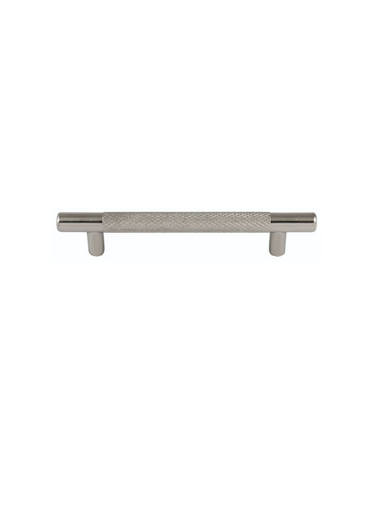 Viometale Möbelgriff aus Metall Nickel Matt F128mm Lochabstände 96mm 05.89