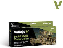 Acrylicos Vallejo Sowjetischer WWII Modellbau-Farben Set 17ml 8 Stück