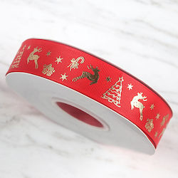 Farbband Guro Design Rentier Dekoration Geschenke K.α Rote 25mm 25yards Farbband Guro Design Rentier Dekoration Geschenke K.α Rote 25mm 25yards
