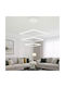Maria White Square 3 Colors LED Ceiling Light Flesh Modern Design 45x45x80cm