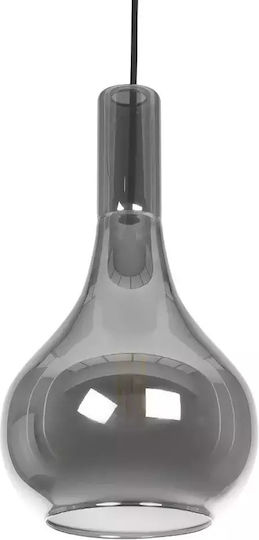 GloboStar Pendant Light Black with Crystals for Socket E27 20x20x36cm