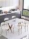 Masă De Dining 80x140 Masă De Bucătărie 6 Scaune Set Mobila Living