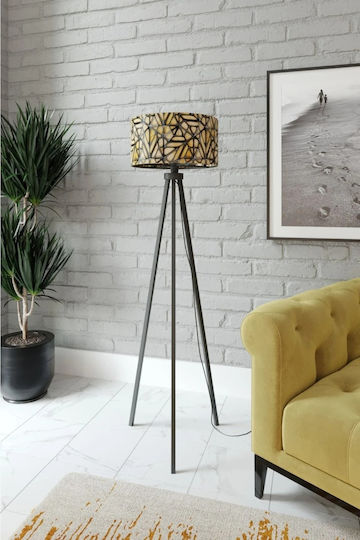 Lampadar De Podea Tripod Din Lemn Design Modern Scandinav