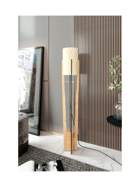 Moderner Skandinavischer Stehlampe – Natürliches Holz & Sanftes Warmer Licht 135cm