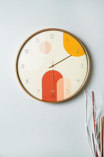 Bohem Glas Wanduhr Leise Mechanismus 42x42cm