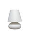 SteweHome Tischlampe Weißer Sockel Weißes Hut 60x50x60 cm