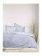 Nima Bettdecke Großes Doppelbett 220x240cm Mocca Blue, Grey