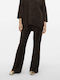 Damen Hoch tailliert Stoff Hose Chocolate Torte