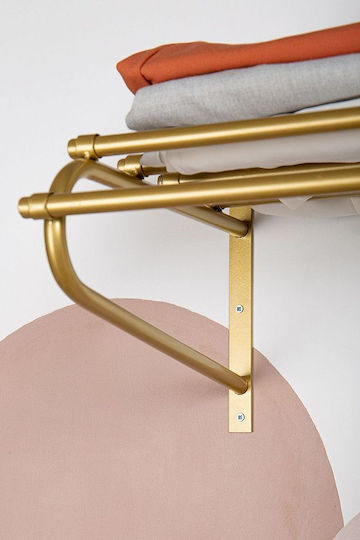 Goldene Metallische Wanddekoration Eros 100x28cm Skandinavisch