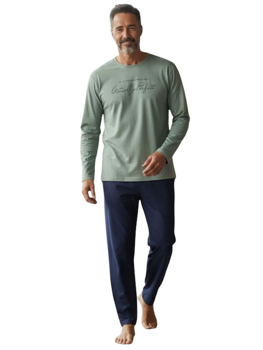 Collection Men's Winter Pajamas Set Green
