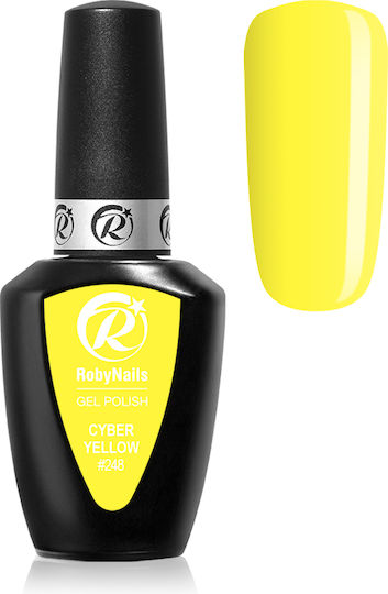 Roby Nails Хибриден Лак за Нокти Cyber Yellow 8ml 8мл 1бр