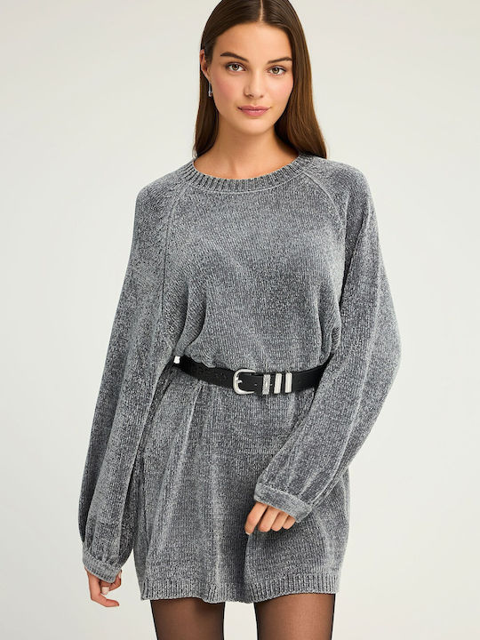 Funky Buddha Mini Knitted Grey Dress