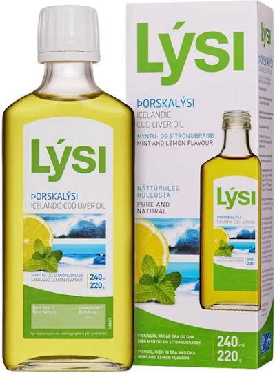 Lysi Icelandic Cod Liver Oil Масло от черен дроб на треска 2160мг 240мл Лимон