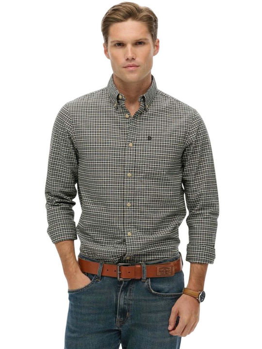 Superdry D2 Stud Long Sleeve Checked Multicolou...