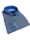 Long-sleeved Shirt Blue With Grey