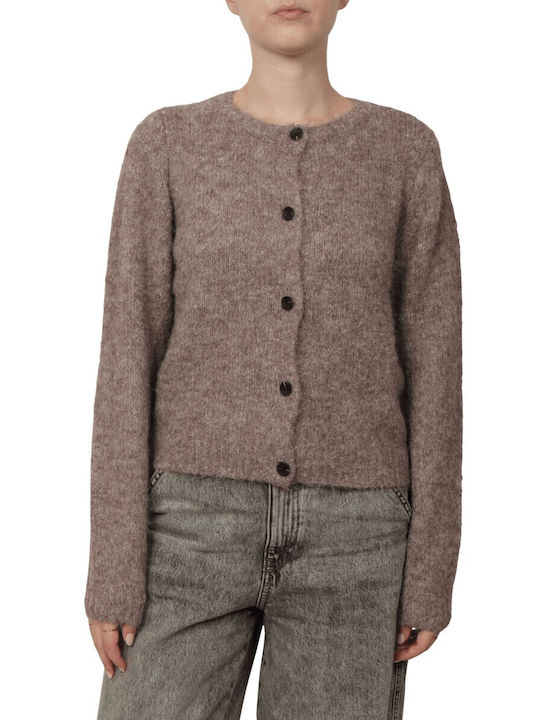 Vero Moda Novah Къса Дамска плетена жилетка Beige