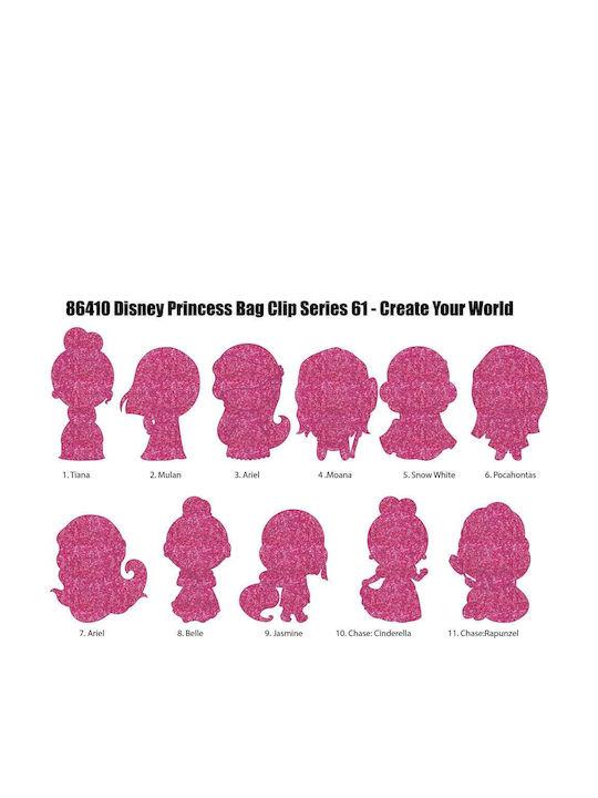 Princess Series 64 3d Foam Bag Clip Display 24 Pcs