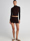 Women's Sweatshirt Jacket Brown